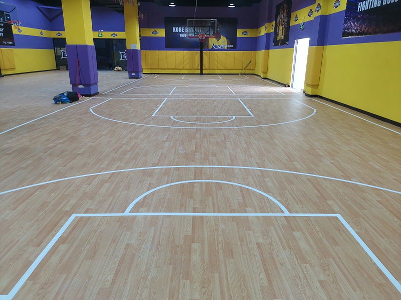 枫木纹 篮球场运动地板 (2)