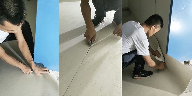 泰州市第五人民医院PVC地板施工细节
