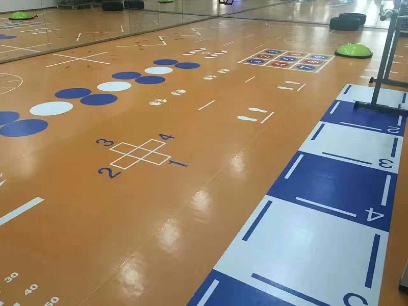 姜堰区艾莱克健身会所360定制地板铺设效果图2